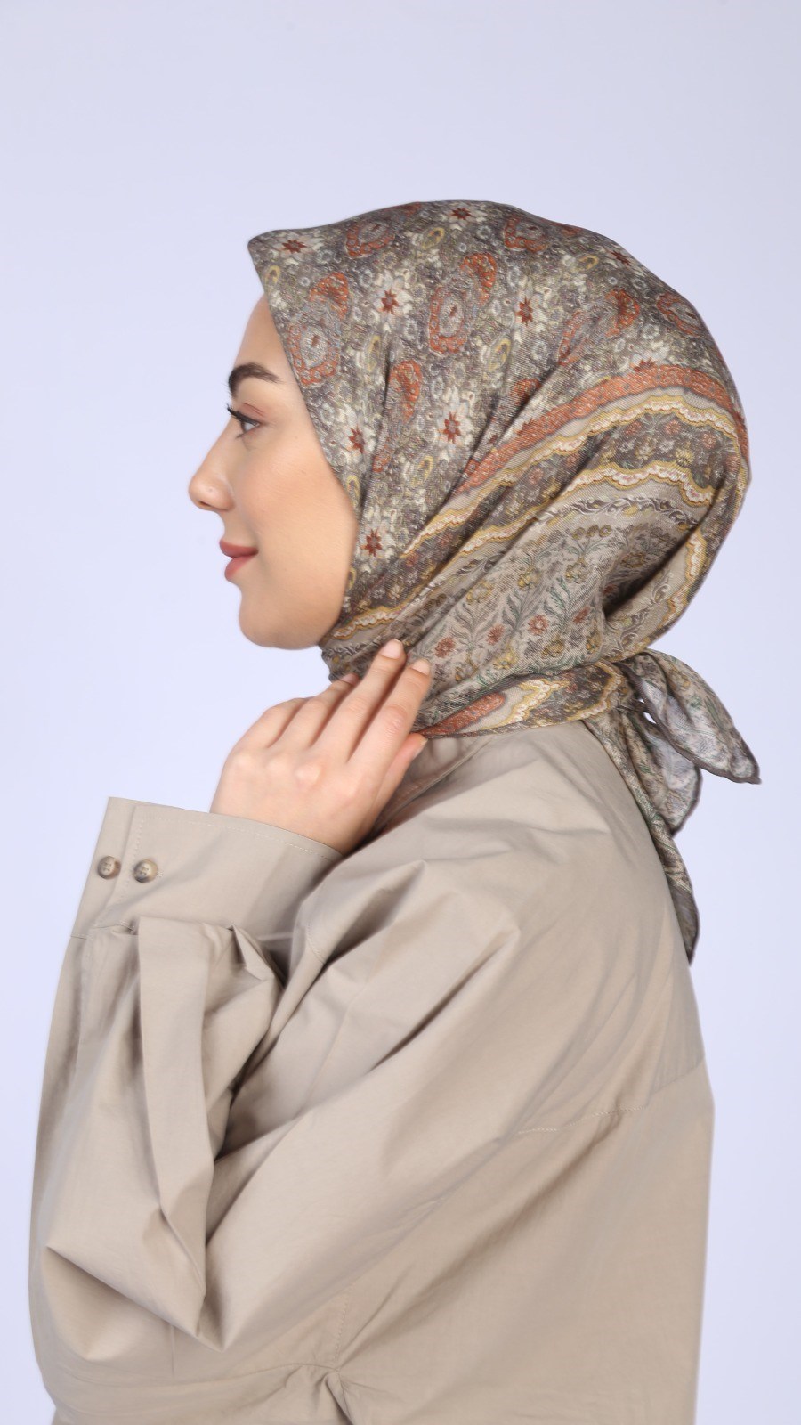 Locella Soft Pamuk Eşarp Vizon