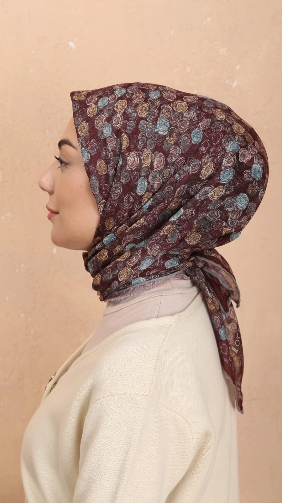 Locella Soft Pamuk Eşarp Bordo