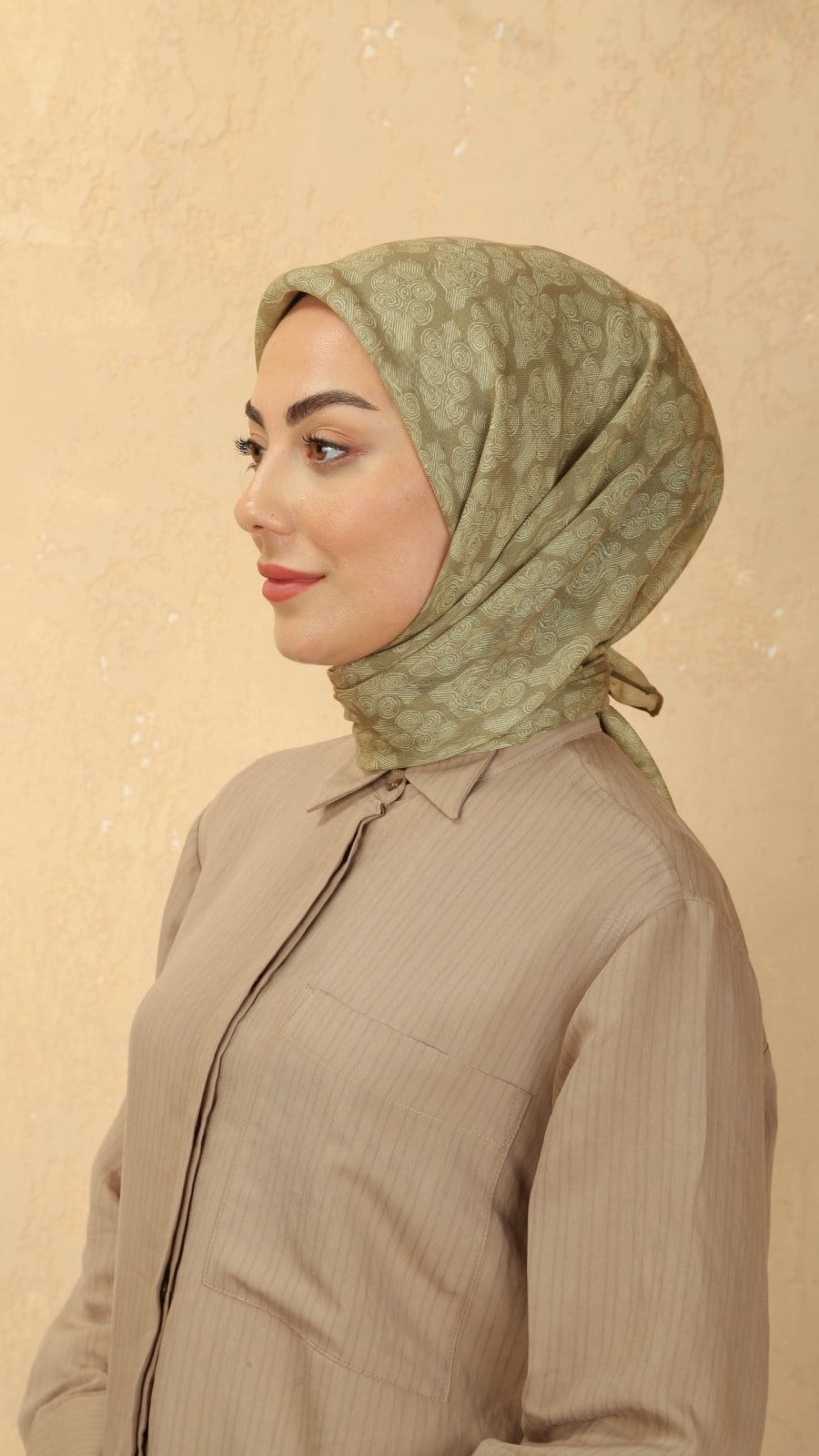 Locella Soft Pamuk Eşarp Zeytin Yeşili