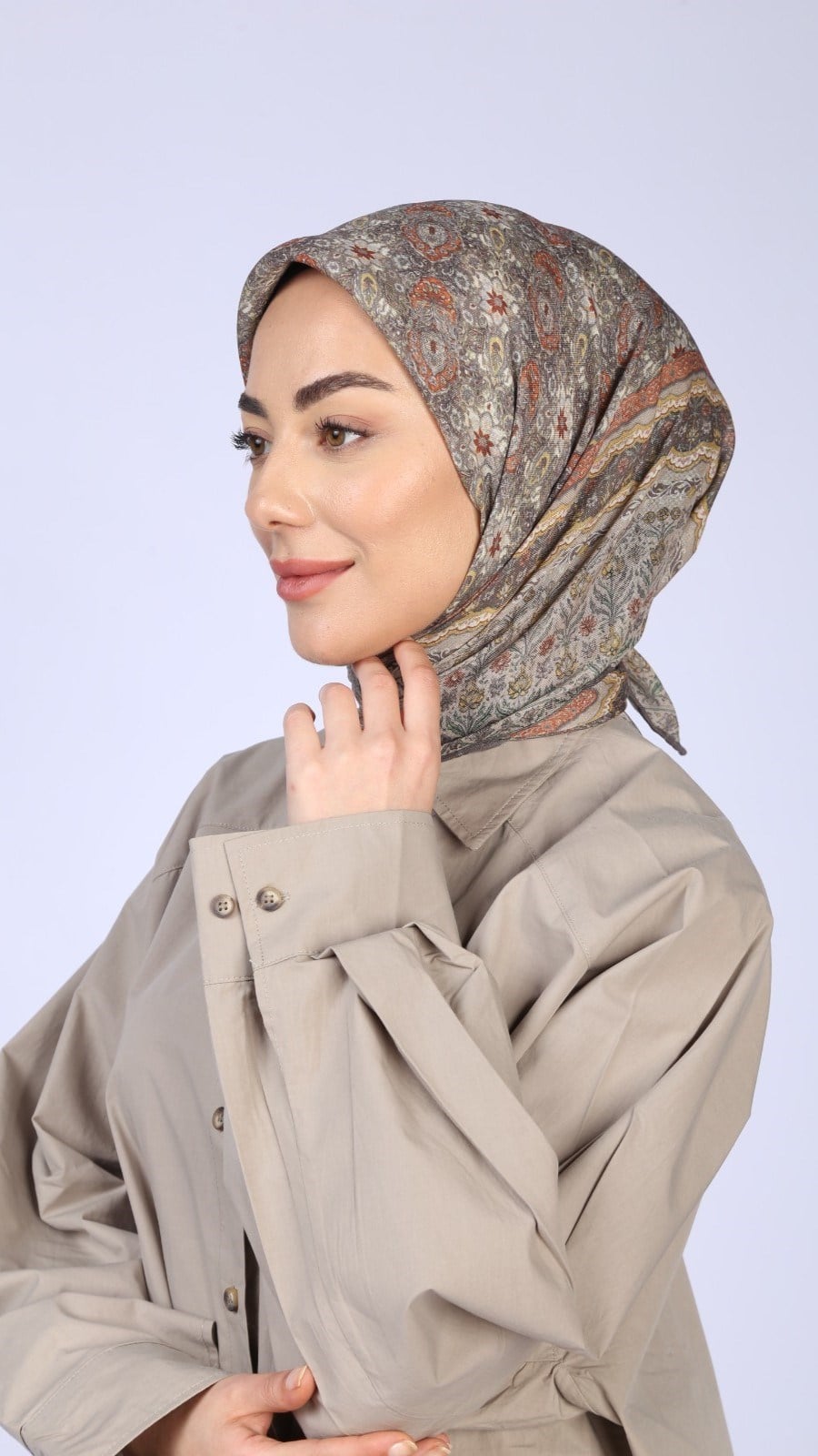 Locella Soft Pamuk Eşarp Vizon