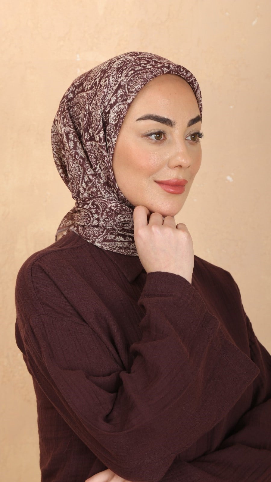 Locella Soft Pamuk Eşarp Bordo