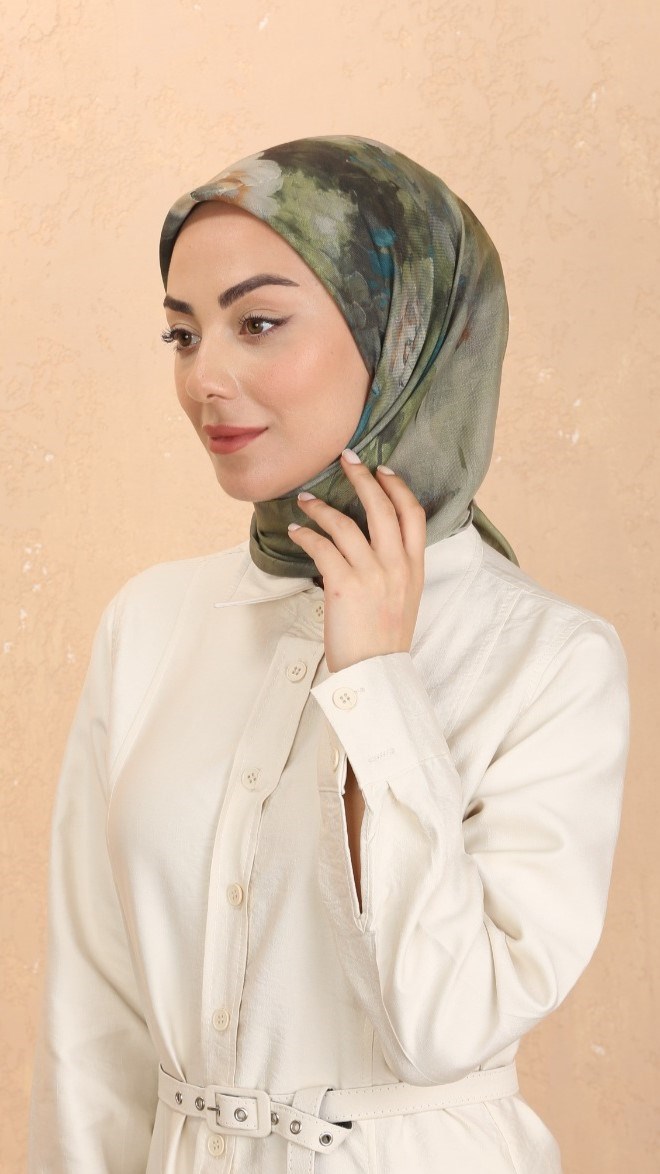 Locella Soft Pamuk Eşarp Yeşil