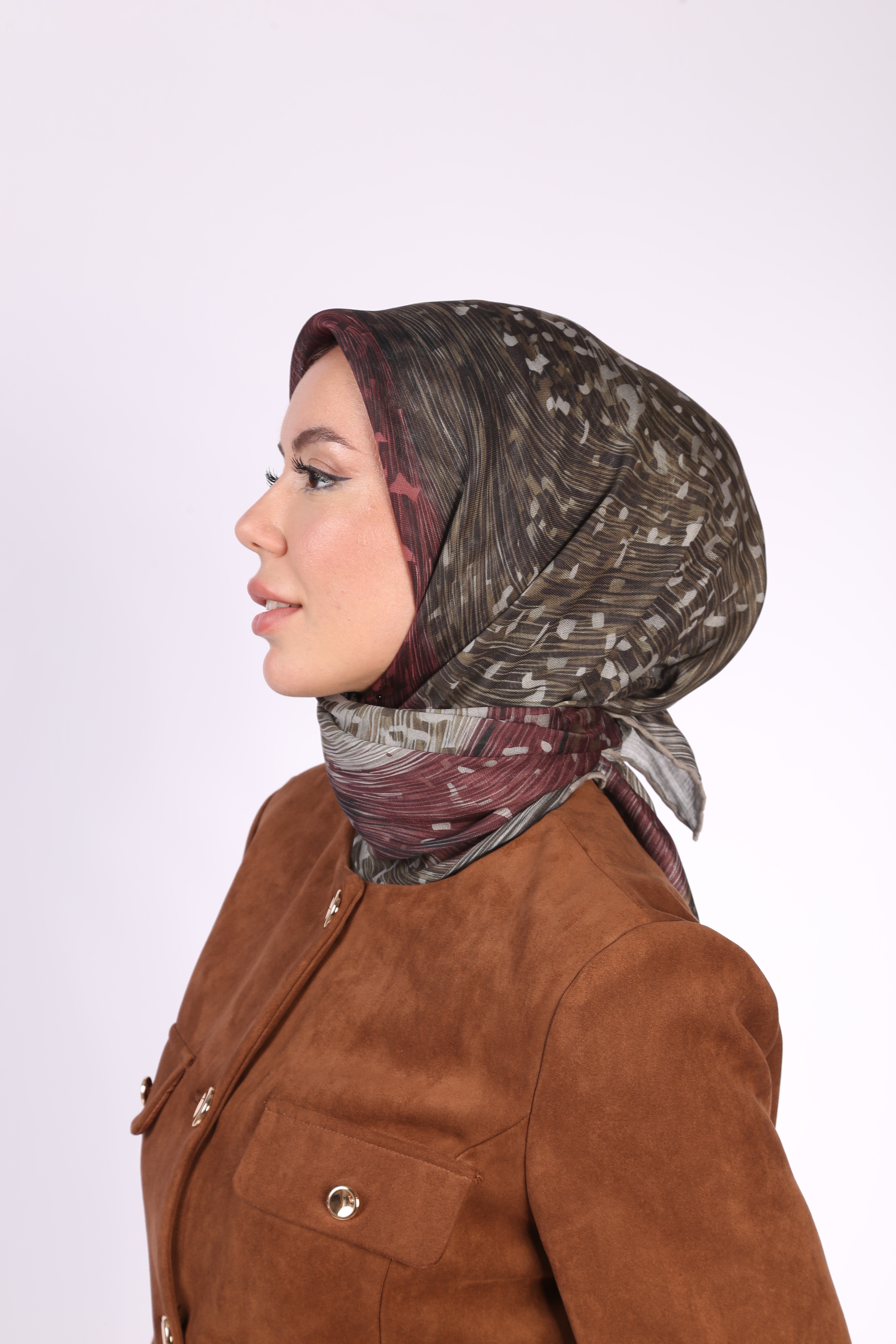 Locella Soft Pamuk Eşarp Yağ Yeşili