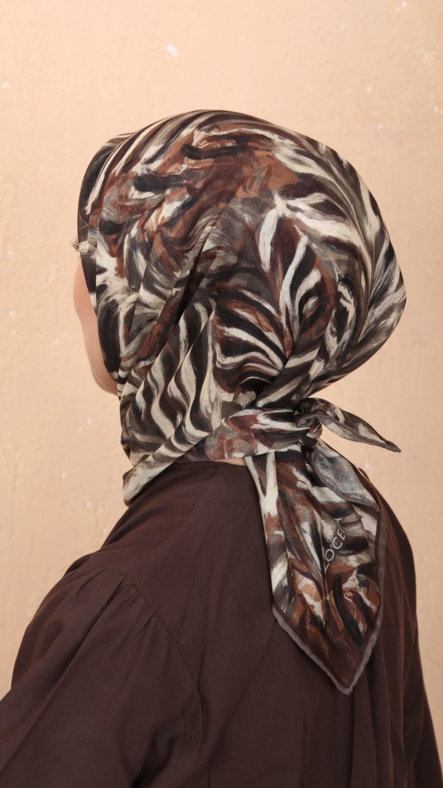 Locella Soft Pamuk Eşarp Kahve