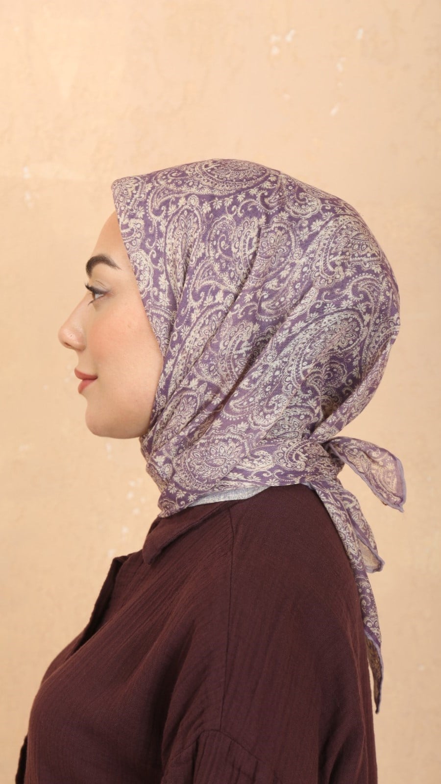 Locella Soft Pamuk Eşarp Mor