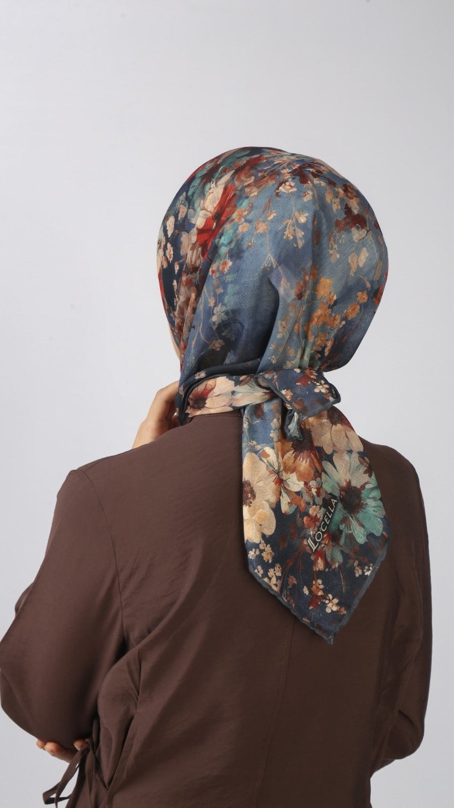 Locella Soft Pamuk Eşarp Mavi
