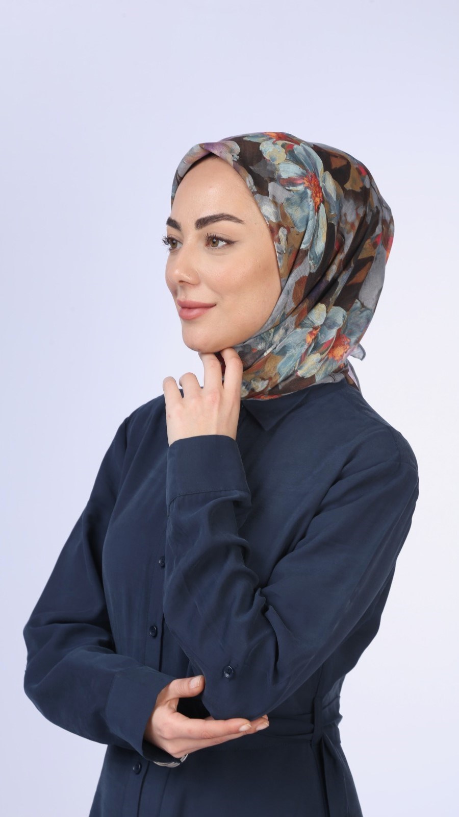 Locella Soft Pamuk Eşarp Gri
