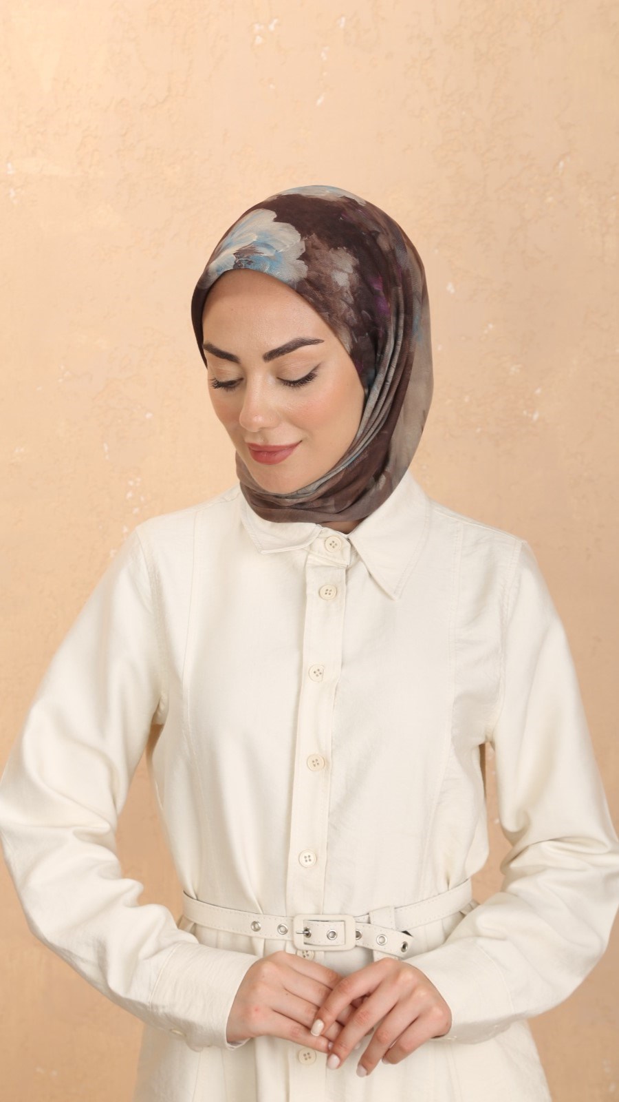 Locella Soft Pamuk Eşarp Kahve