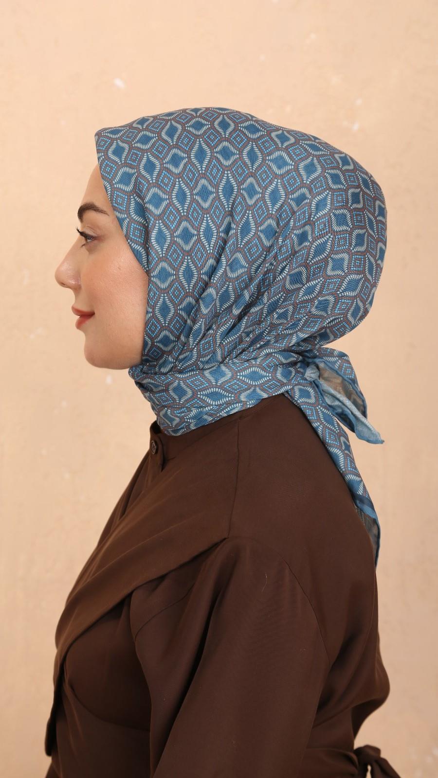 Locella Soft Pamuk Eşarp Deniz Mavi