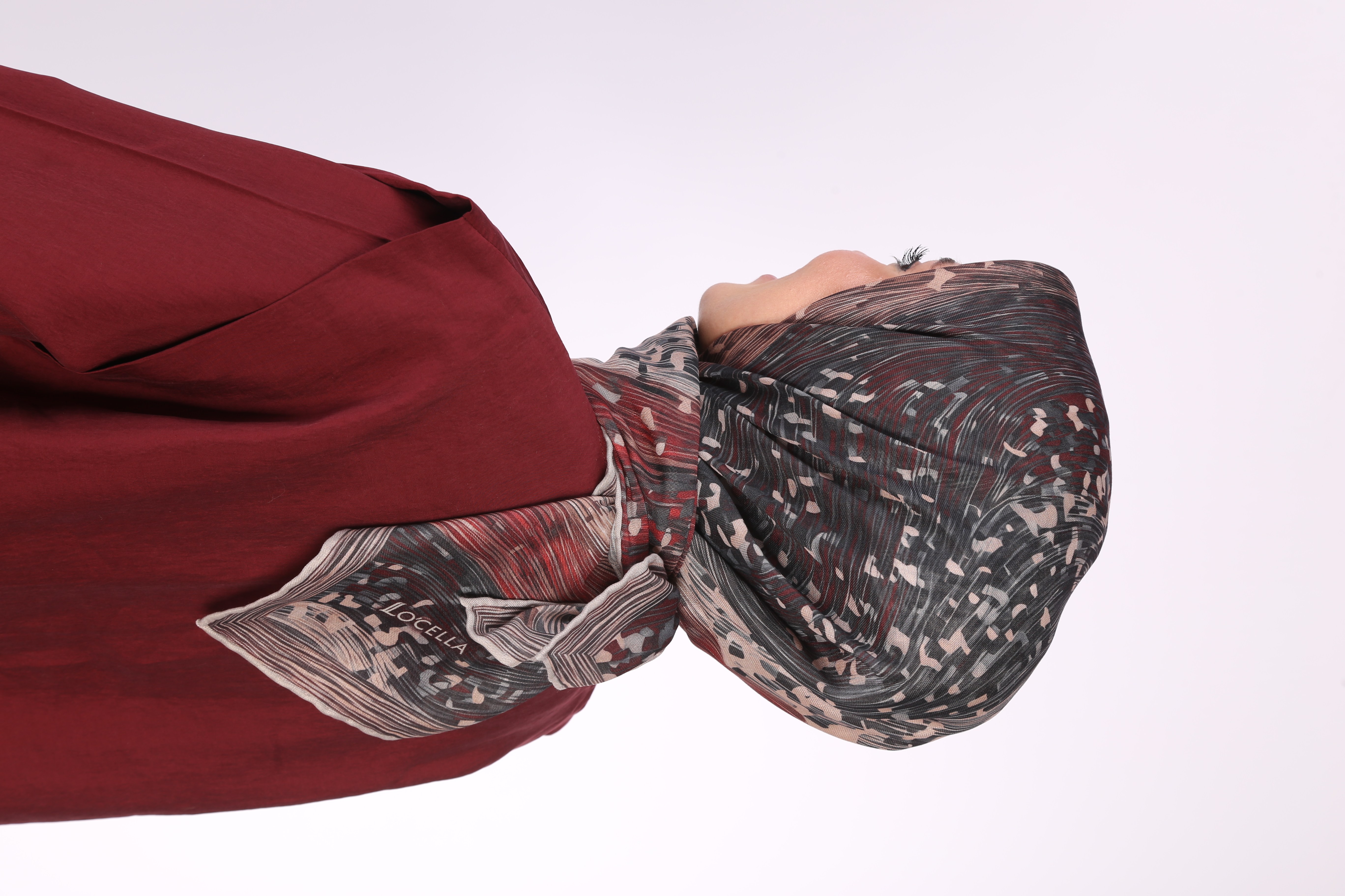 Locella Soft Pamuk Eşarp Bordo