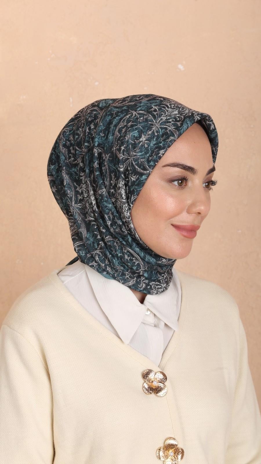 Locella Soft Pamuk Eşarp Zümrüt