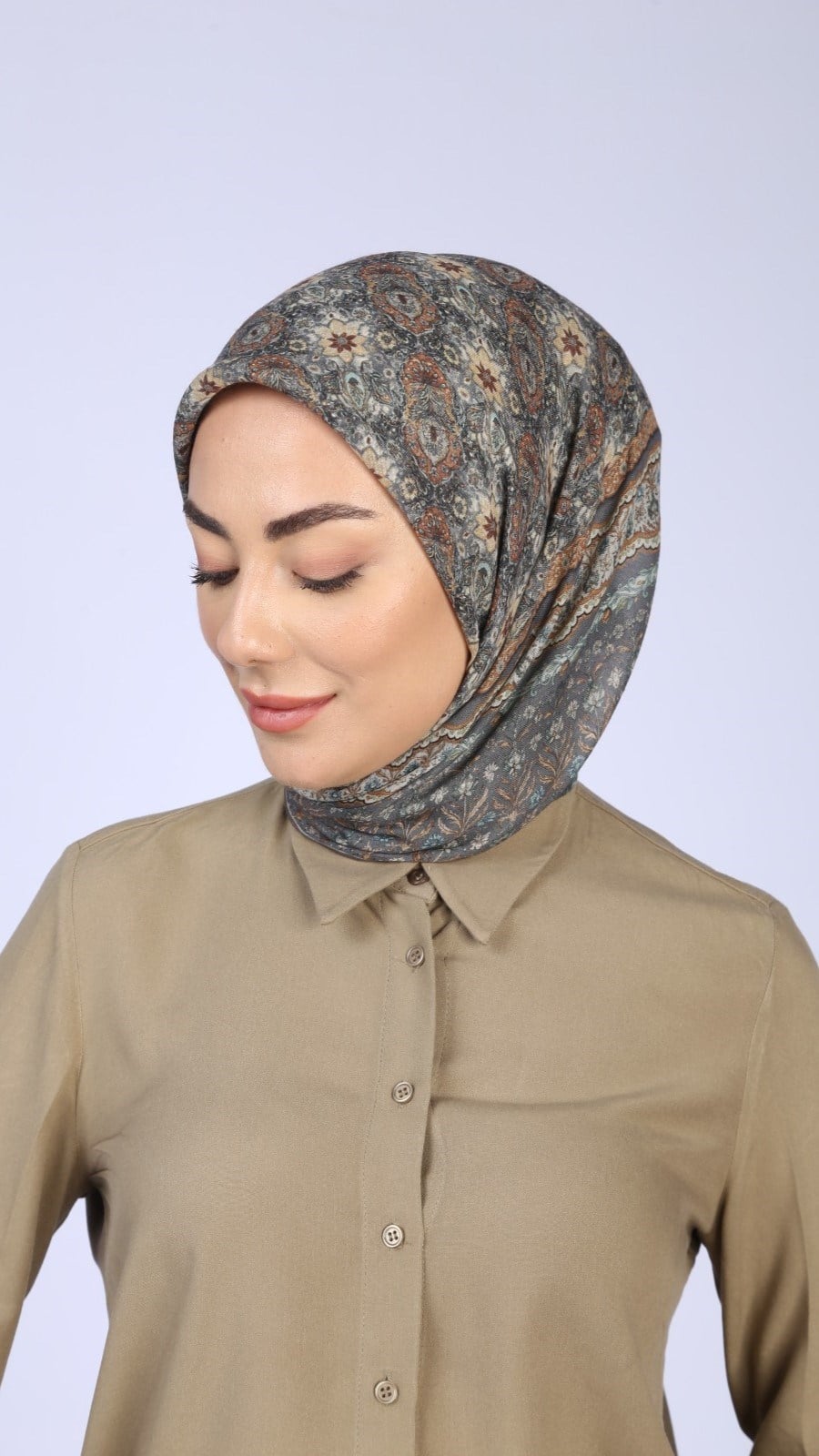Locella Soft Pamuk Eşarp Gri