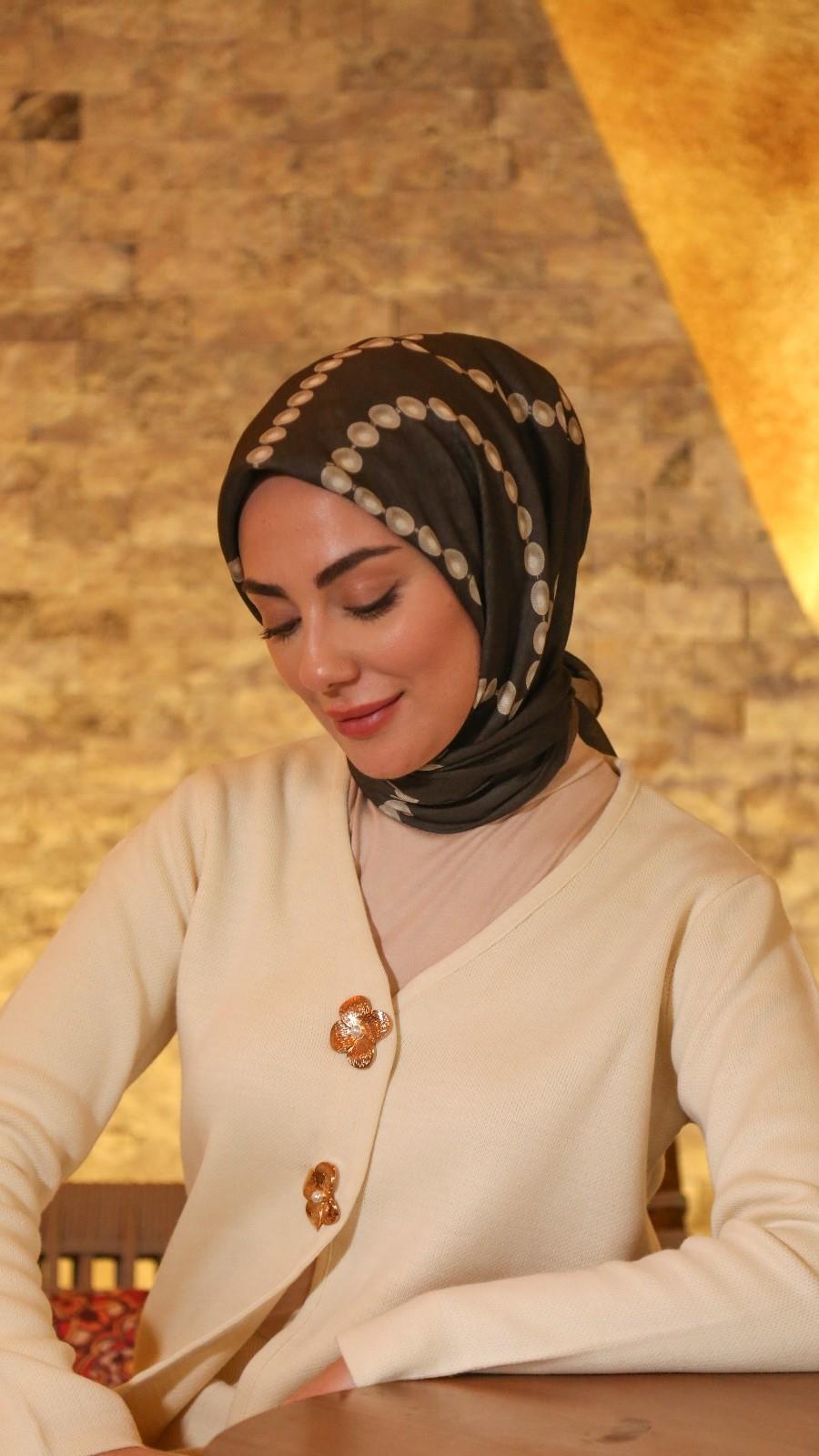 Locella Soft Pamuk Eşarp Kahve