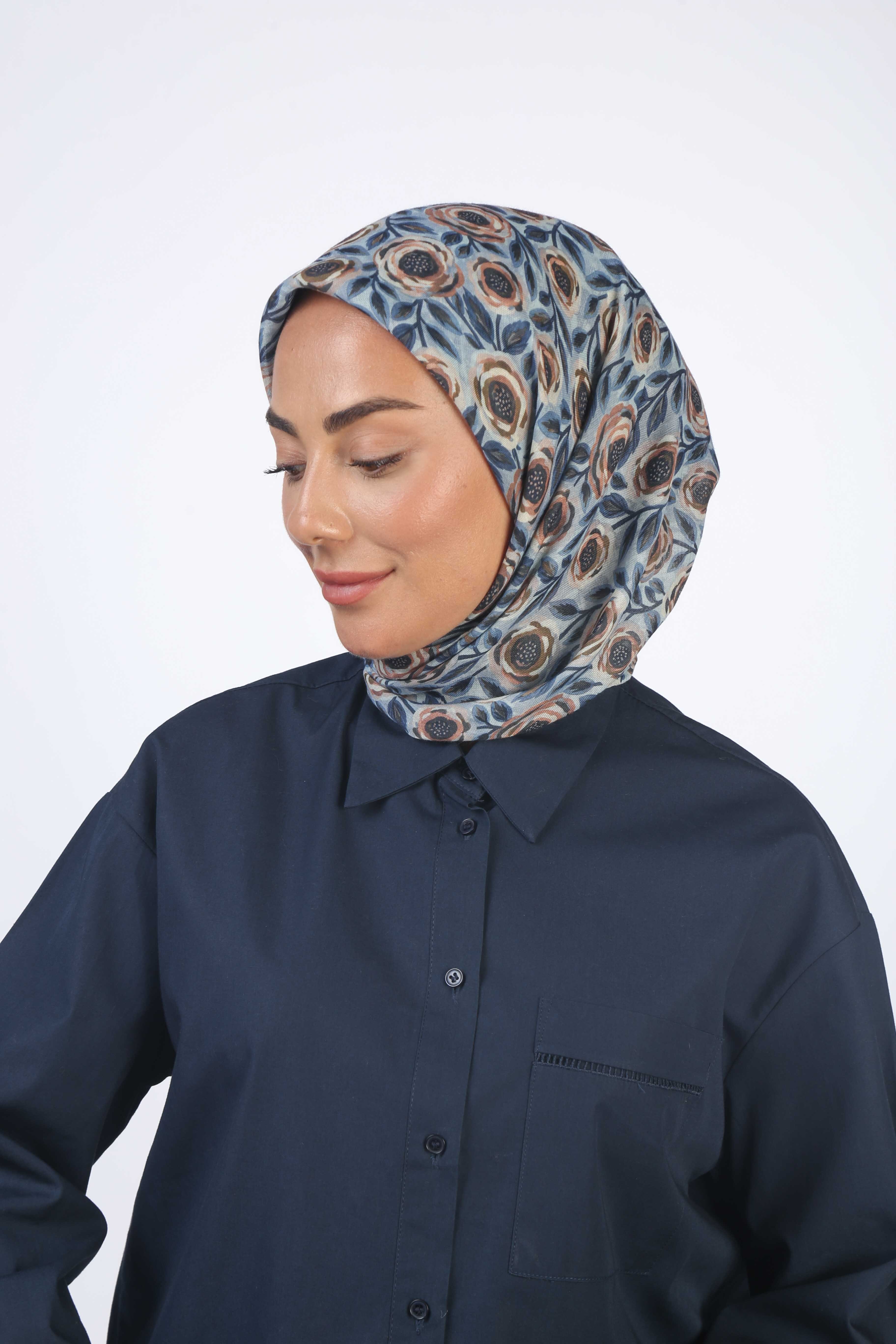 Locella Soft Pamuk Eşarp Turkuaz