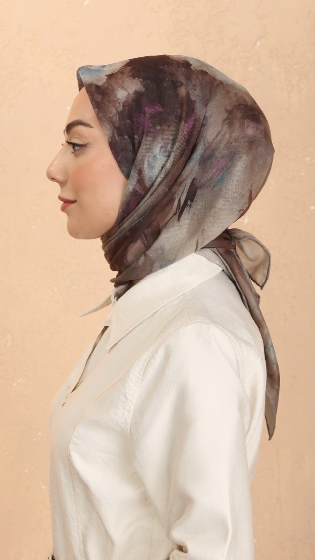 Locella Soft Pamuk Eşarp Kahve