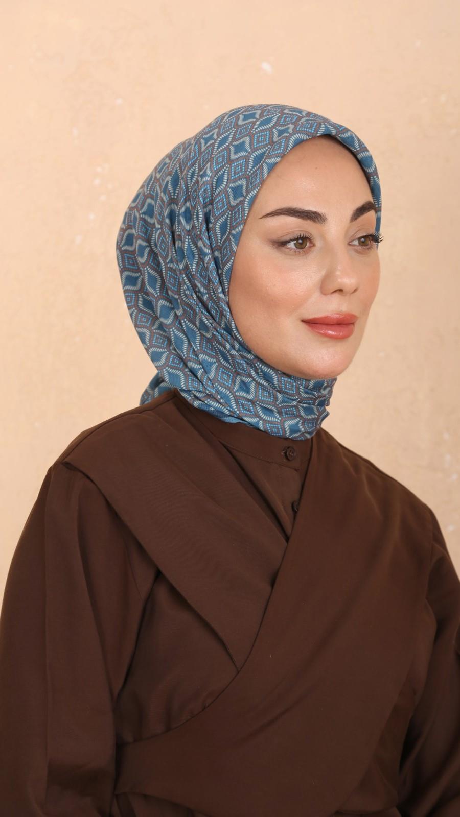 Locella Soft Pamuk Eşarp Deniz Mavi