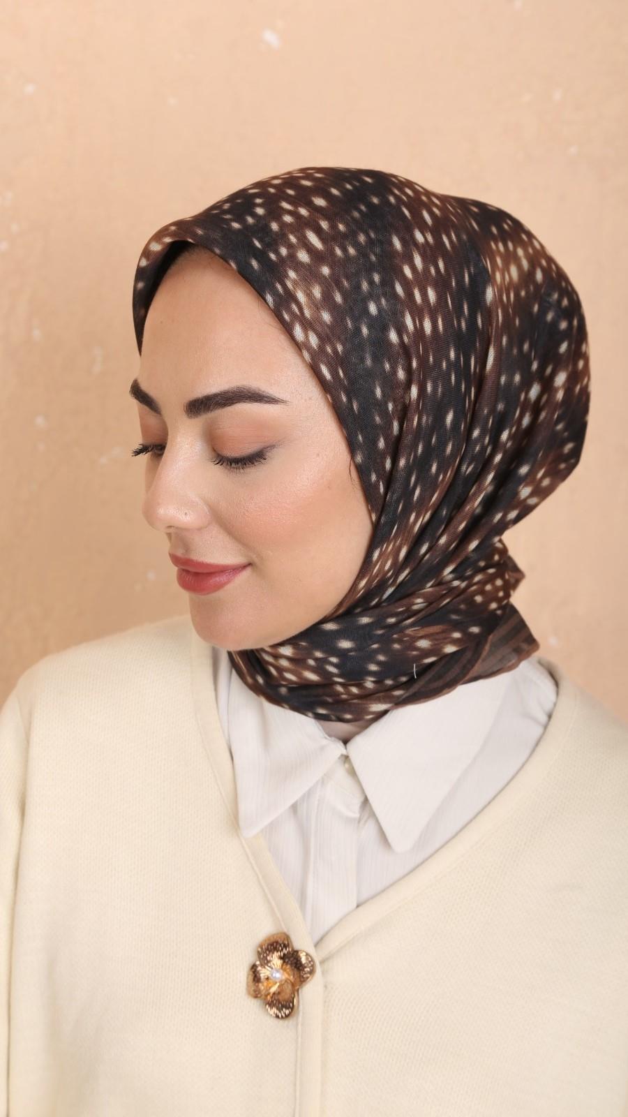 Locella Soft Pamuk Eşarp Ceylan Desen