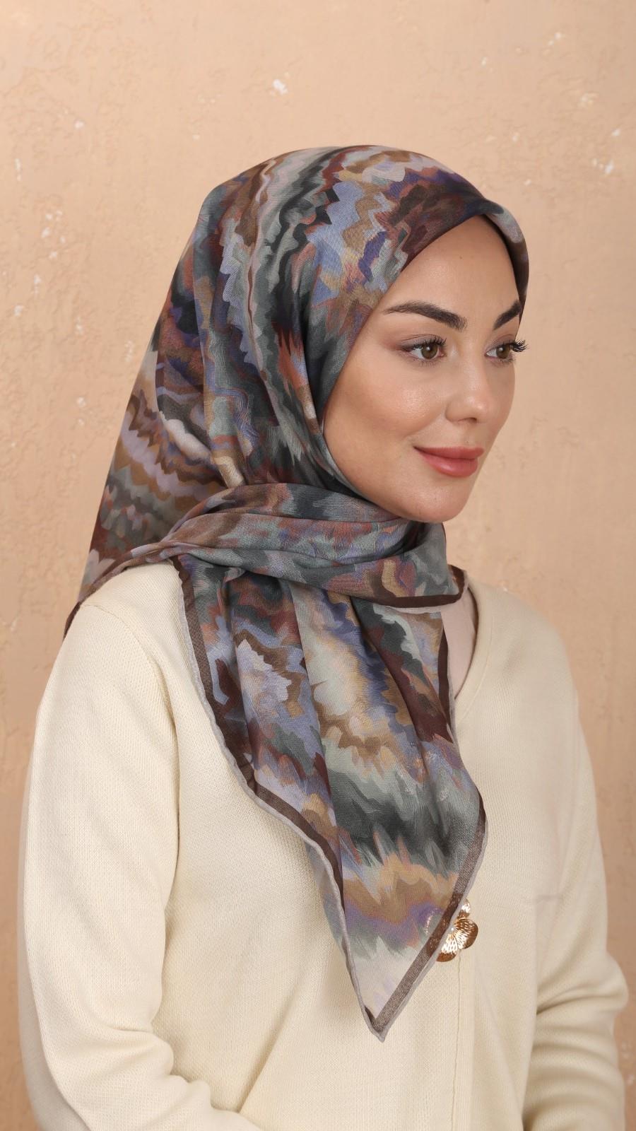 Locella Soft Pamuk Eşarp Kahve