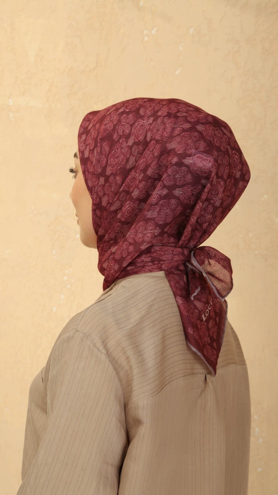 Locella Soft Pamuk Eşarp Bordo
