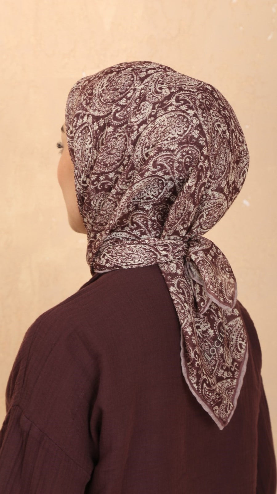 Locella Soft Pamuk Eşarp Bordo