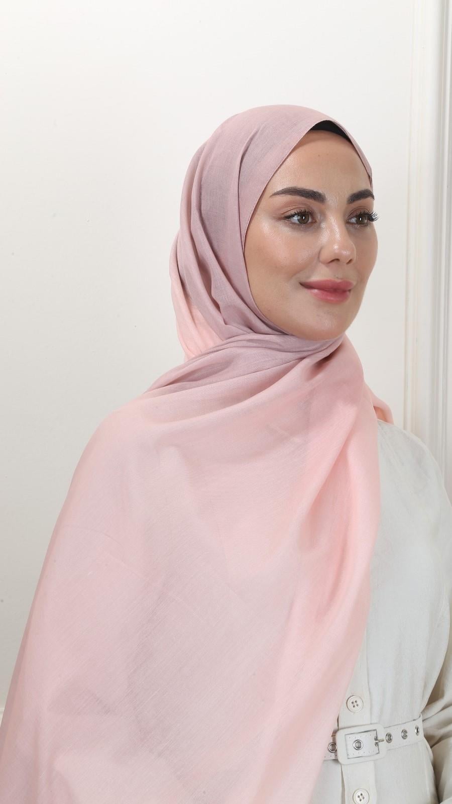 Pamuk Vual Şal Açık Pembe