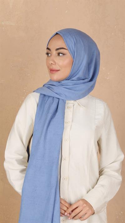 Bambu Kraş Şal Açık Mavi-41