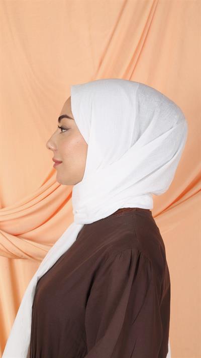 Bambu Kraş Şal Beyaz-24