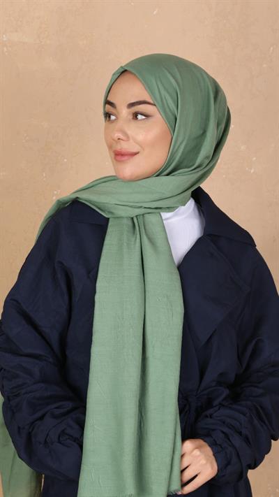 Bambu Kraş Şal Çam Yeşili-12