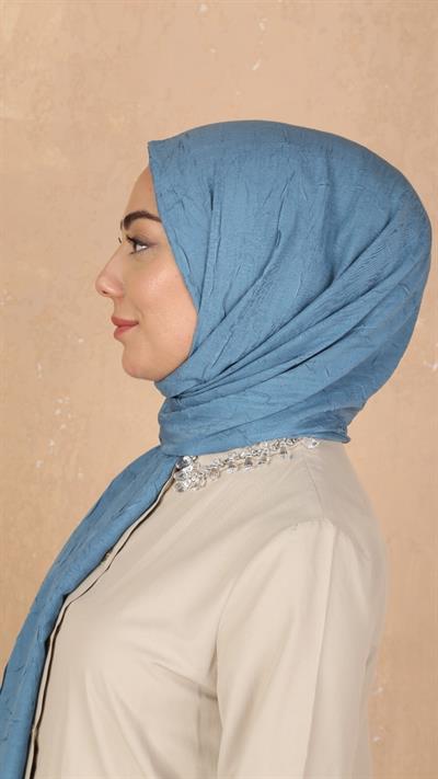 Bambu Kraş Şal Gök Mavi-20