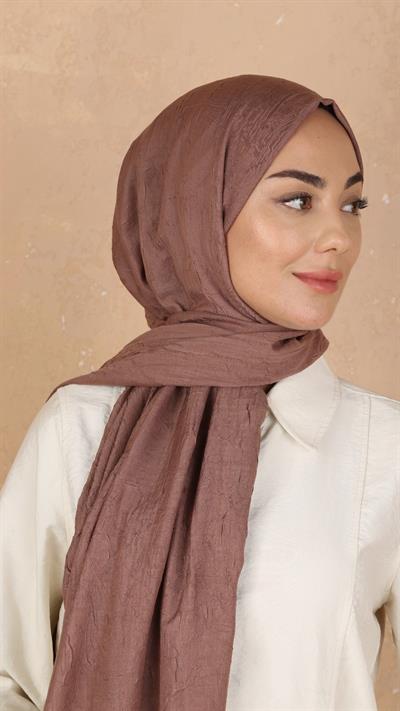 Bambu Kraş Şal Gül Kurusu-13