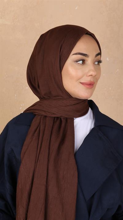 Bambu Kraş Şal Kahve-8