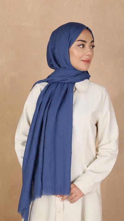 Bambu Kraş Şal Koyu Mavi-39