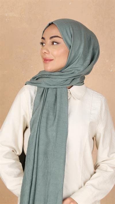 Bambu Kraş Şal Koyu Mint Yeşili-16