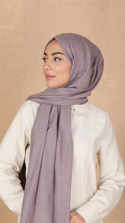 Bambu Kraş Şal Leylak-33