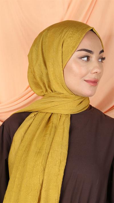 Bambu Kraş Şal Yağ Sarısı-1
