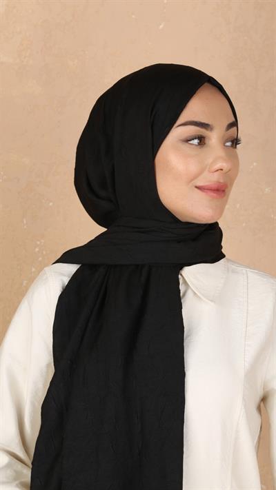 Bambu Kraş Şal Siyah-43