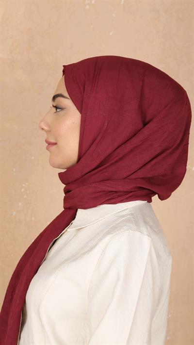 Bambu Kraş Şal Vişne-37