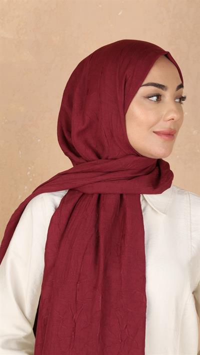 Bambu Kraş Şal Vişne-37