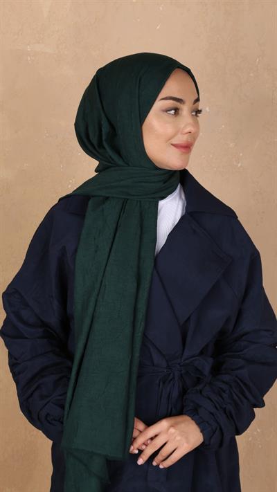 Bambu Kraş Şal Zümrüt Yeşili-9