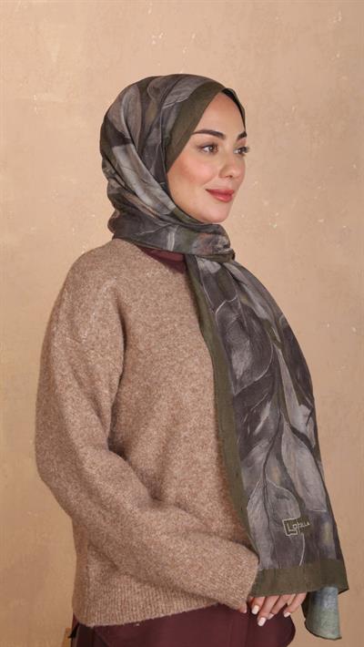 Desenli Kraş Şal Yeşil