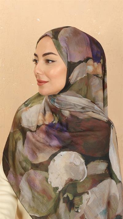 Desenli Kraş Şal Yeşil