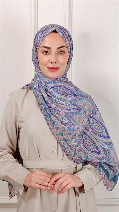 Desenli Pamuk Vual Şal