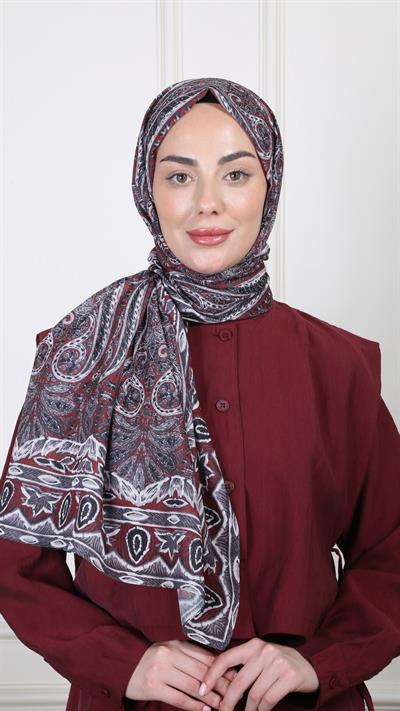 Desenli Pamuk Vual Şal