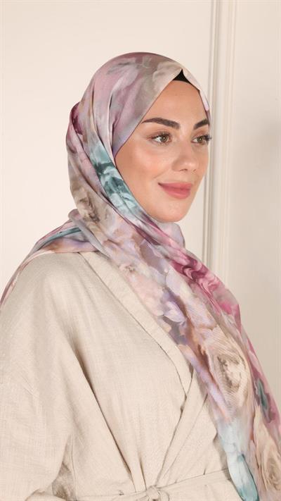 Desenli Pamuk Vual Şal Taş-6