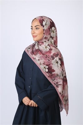 Desenli Vual Kraş Şal Pembe