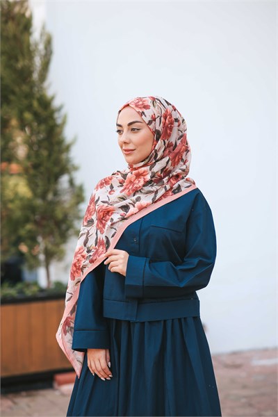 Desenli Vual Kraş Şal Somon