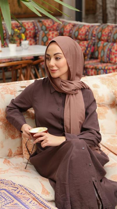 Locella Caz Ayrobin Şal Sütlü Kahve