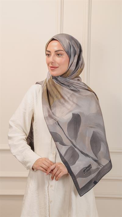 Locella Desenli Modal Şal Siyah-6