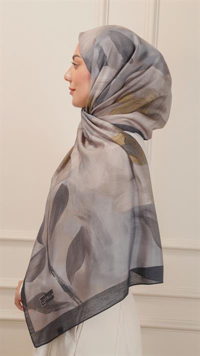 Locella Desenli Modal Şal Siyah-6