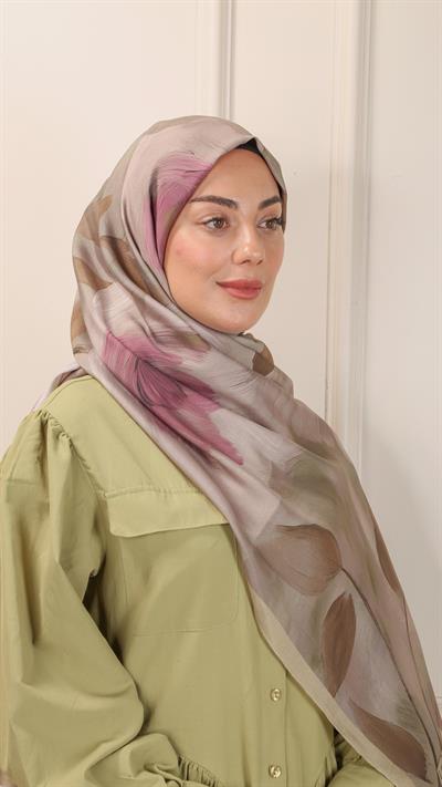 Locella Desenli Modal Şal Yağ Yeşili-8